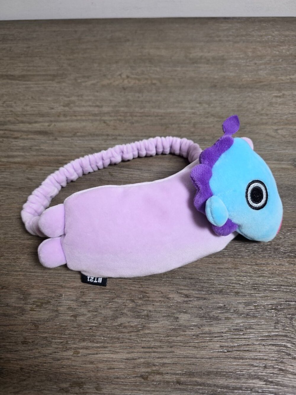 BT21 MANG Plush Sleep Mask Eye Blindfold Purple Lavender Line Friends K-Pop BTS